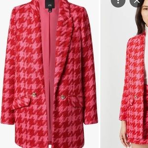 River island houndstooth boucle blazer NWT